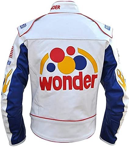 A-star plus Ricky Bobby Wonder Jacket Racing Nights The Bread Speed White Jacket | Ricky Bobby Wife Costume (US, Alpha, XX-Large, Regular, Regular, White)