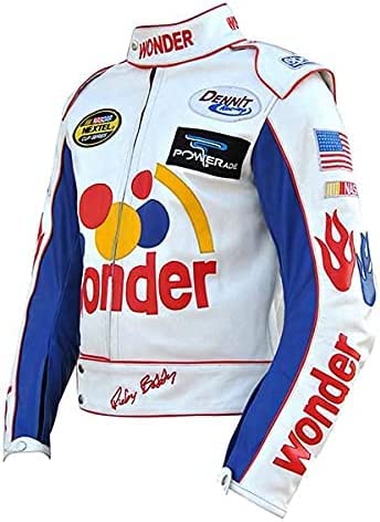 A-star plus Ricky Bobby Wonder Jacket Racing Nights The Bread Speed White Jacket | Ricky Bobby Wife Costume (US, Alpha, XX-Large, Regular, Regular, White)