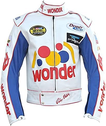 A-star plus Ricky Bobby Wonder Jacket Racing Nights The Bread Speed White Jacket | Ricky Bobby Wife Costume (US, Alpha, XX-Large, Regular, Regular, White)