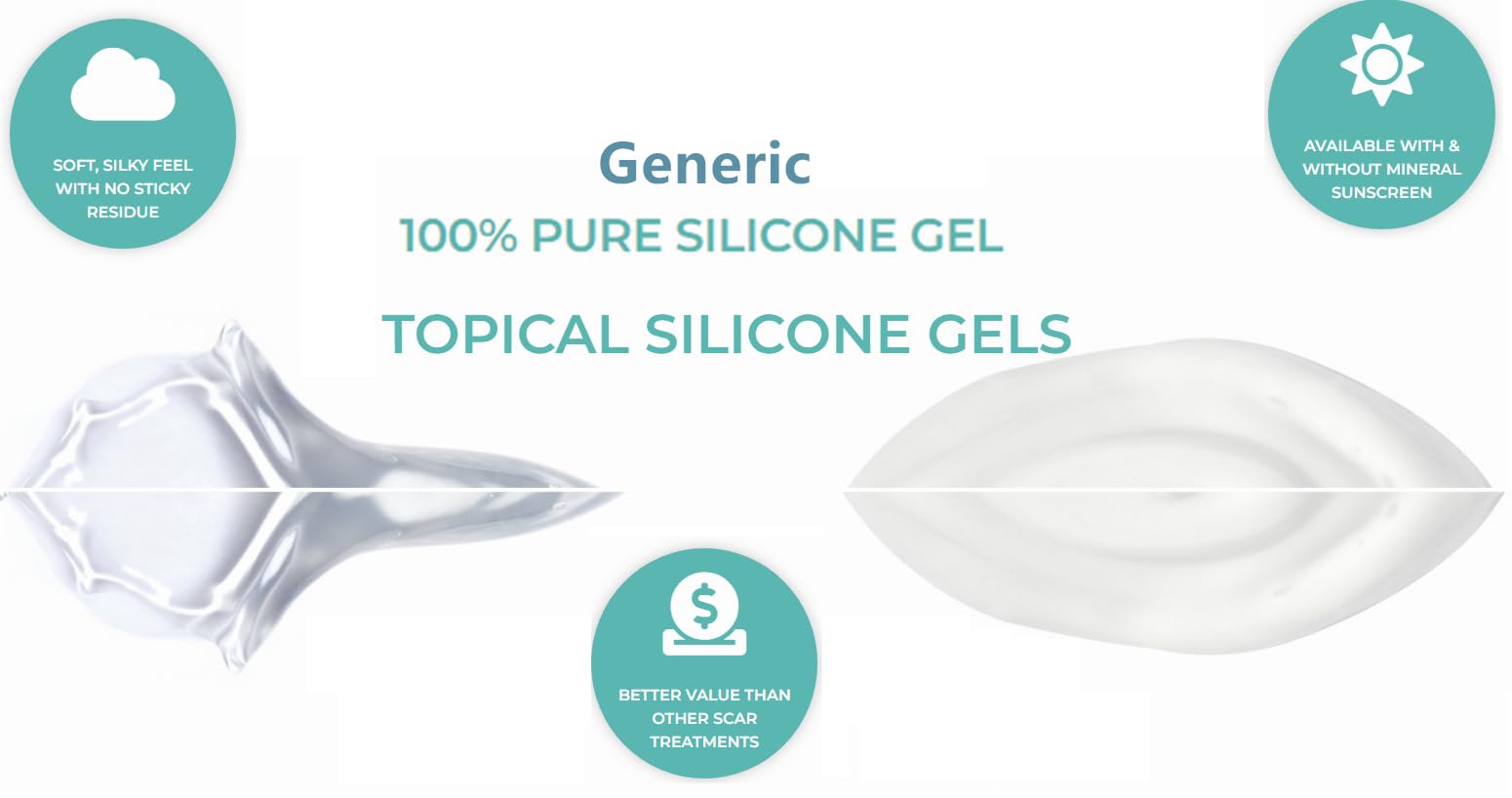 Pure(100%) Silicone Scar Gel,(30g), 1 Ounce,Clear Professional Scar Removal Cream for Surgical Scars, Old and New Scar.