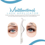 Lash Tweezers, Eyelash Extension Tweezers 6-Set with Stainless Steel Straight and Curved Tip Tweezers for Lash Extension, Volume Lash Tweezers