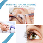 Lash Tweezers, Eyelash Extension Tweezers 6-Set with Stainless Steel Straight and Curved Tip Tweezers for Lash Extension, Volume Lash Tweezers