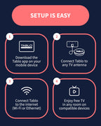 Tablo TV 4th Gen 2-Tuner Over-The-Air (OTA) DVR - Watch, Pause & Record Live TV, News, Sports & Movies Throughout Your Home Over Wi-Fi - Pairs w/Any TV Antenna - 50+ Hrs Recording - No Subscriptions