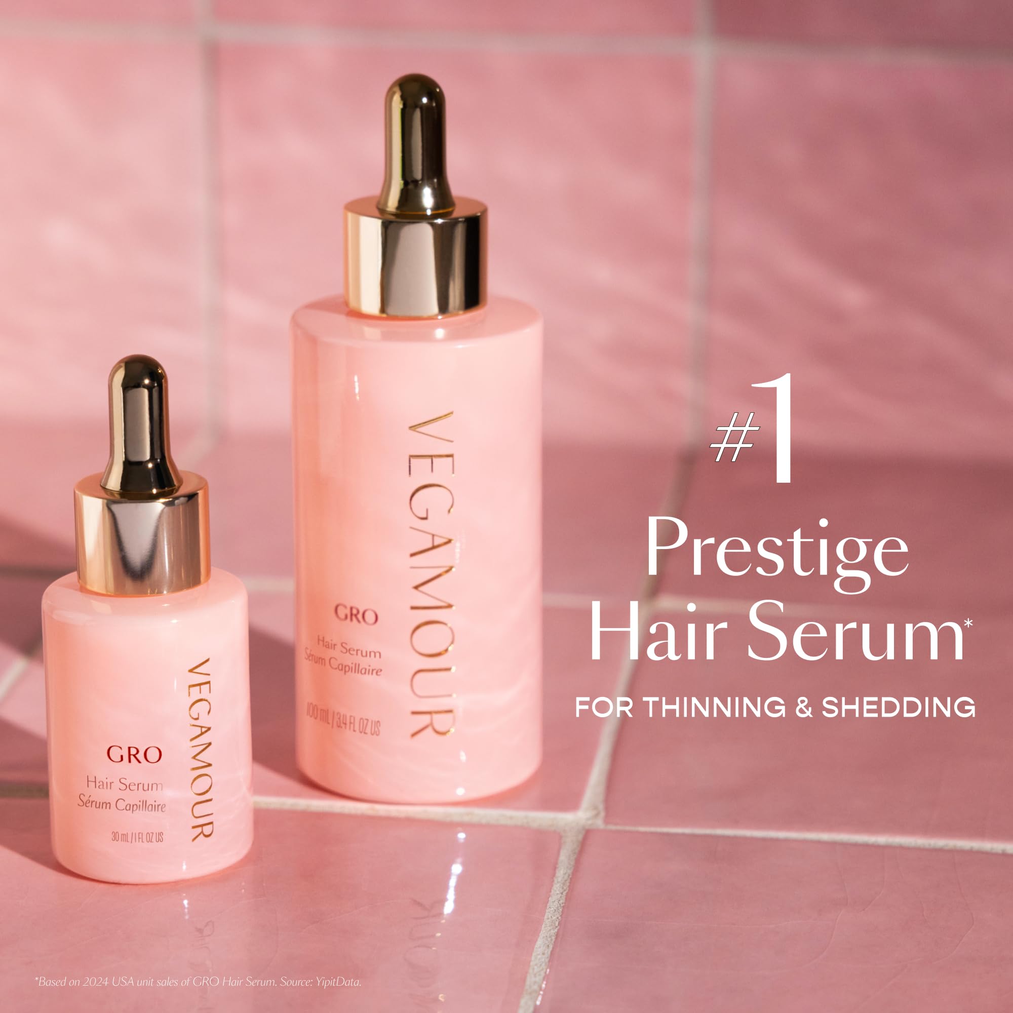 VEGAMOUR GRO Hair Serum for Hair Thinning, Thicker Fuller Looking Hair, Non Oily Serum for Healthier Scalp, 30 day Supply 1.0 fl oz, 1 pack