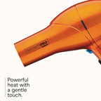 Infiniti PRO CONAIR Hair Dryer with Diffuser, Professional AC Motor, Tourmaline Ceramic Technology Blow Dryer, Includes Concentrator and Blowout Brush, Amazon Exclusive, Orange