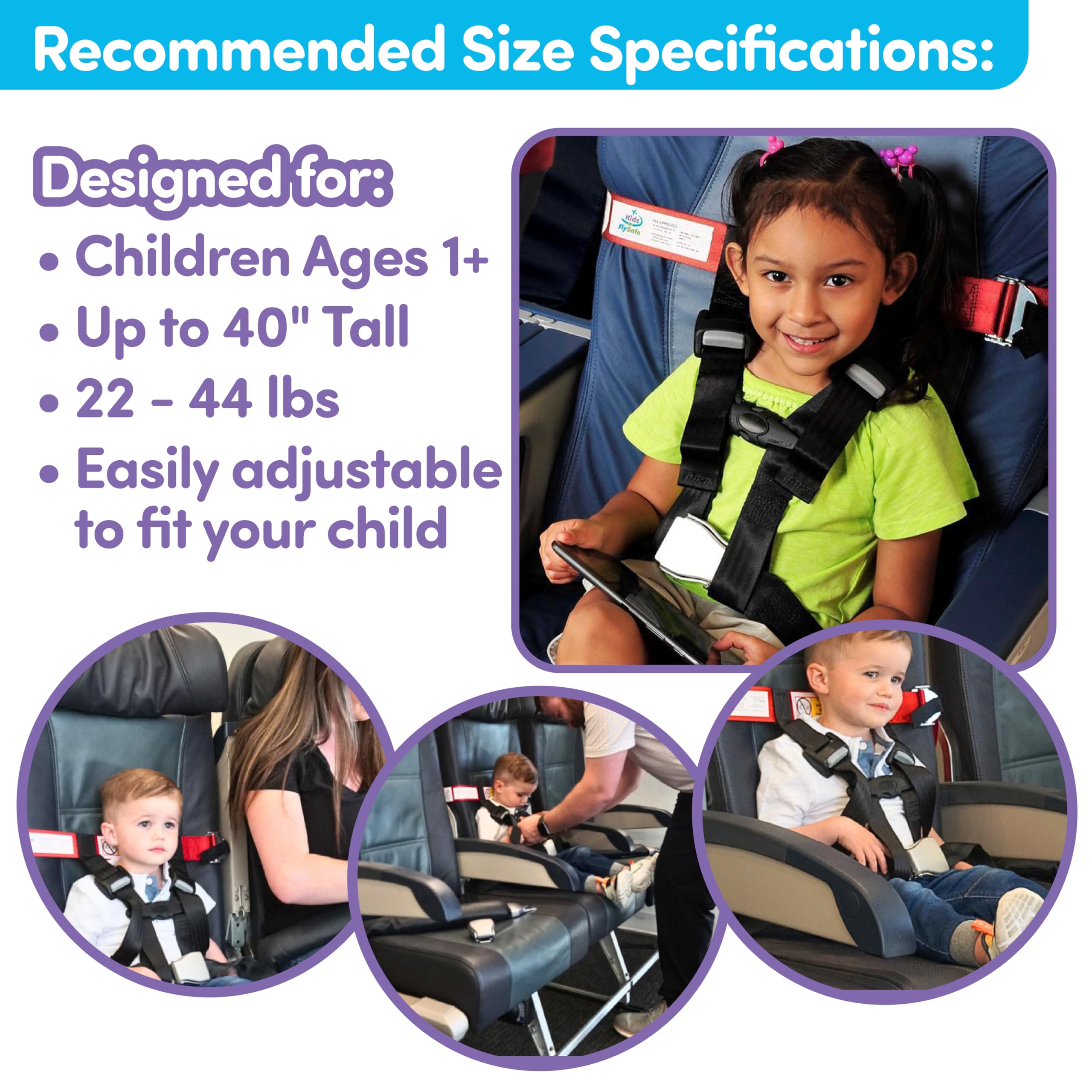 Child Airplane Travel Harness - Cares Safety Restraint System - The Only FAA Approved Child Flying Safety Device