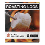 Pine Mountain Roasting Logs, Cooking firelogs for Campfire, Fireplace, Fire Pit, Outdoor and Indoor Use, 6 Pack
