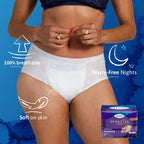 TENA Sensitive Care Overnight Incontinence Underwear for Women, Bladder control, Postpartum, Large, 16 Count (Waist Size 32in-42in)