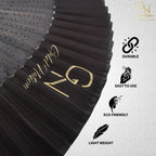 Gold Nation Folding Fan, Hand Fans for Women Silk Fans with Bamboo Sticks with Elegant Gift Box, Chinese Retro Style for Party Dancing and Wedding Decoration