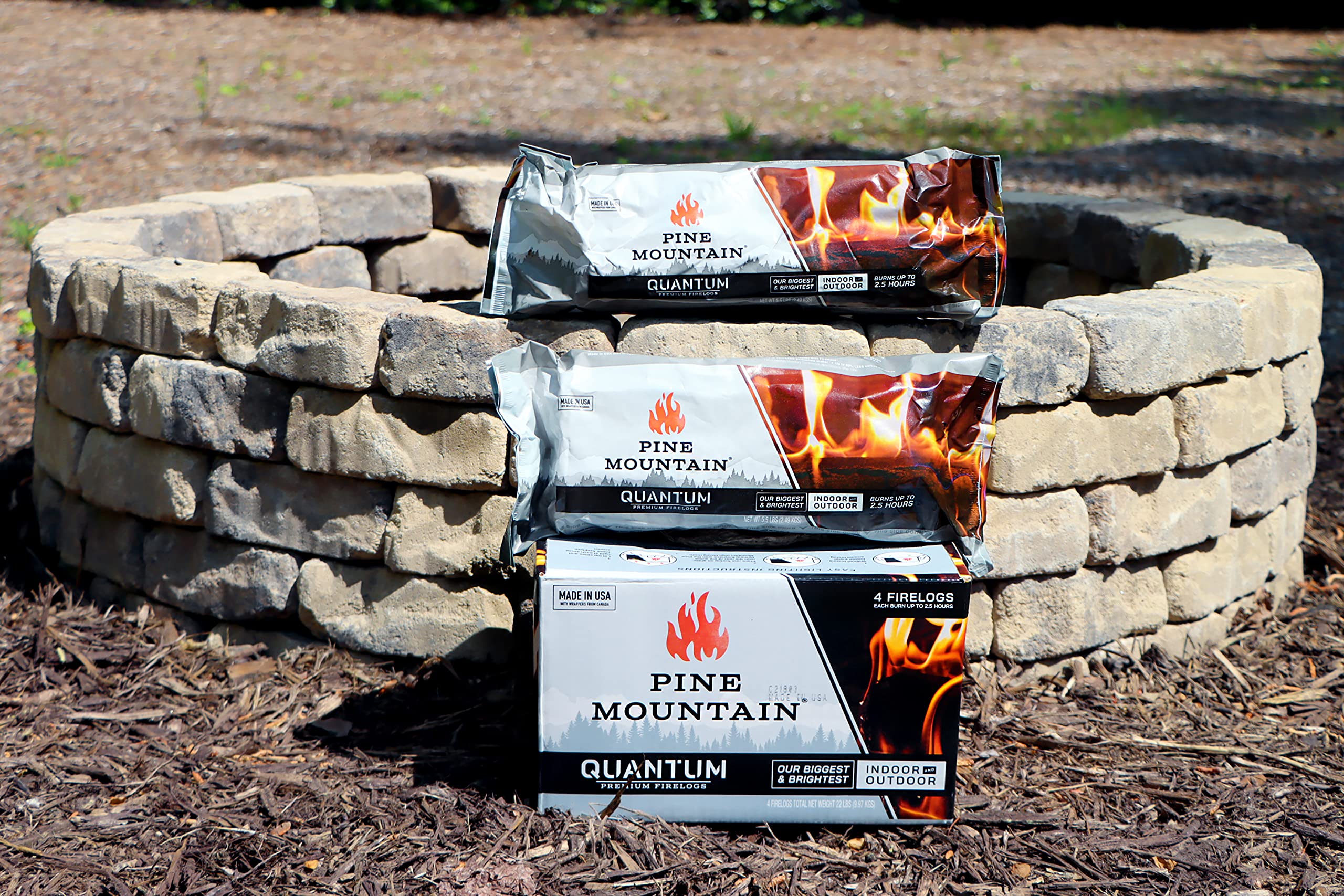 Pine Mountain Quantum 2.5 Hour Easy-Light Firelogs, 4 Count