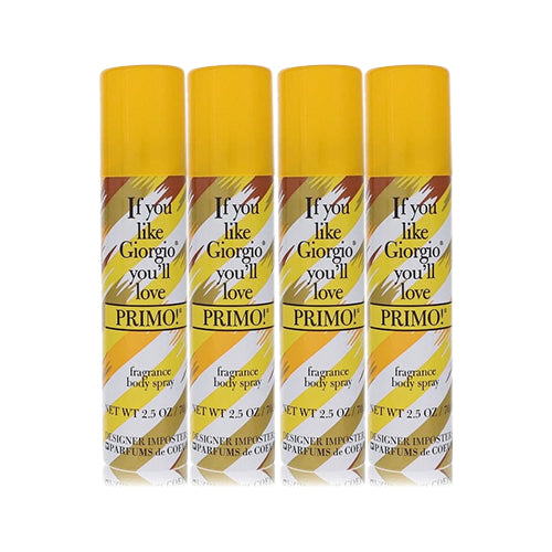 Designer Imposters Primo! Floral Musk Body Spray Women 4 Pack
