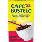 Café Bustelo Espresso Style Dark Roast Instant Coffee, 6 Count Single Serve Packets
