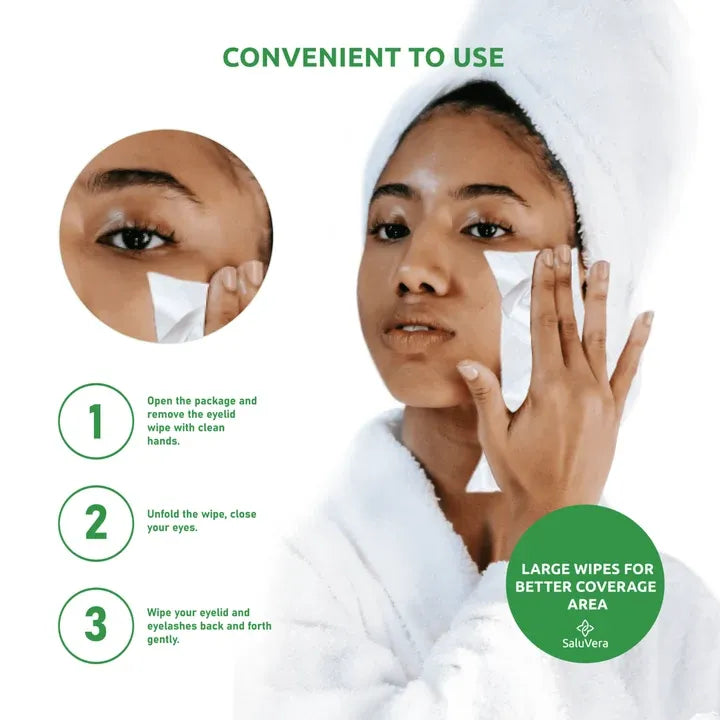 SaluVera Eyelid Cleansing Wipes