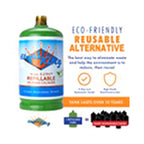 Flame King 1LB Refillable Propane Cylinder 16.4oz DOT Certified Green Tank