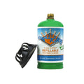 Flame King 1LB Refillable Propane Cylinder 16.4oz DOT Certified Green Tank