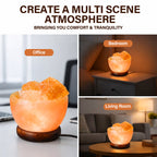 Himalayan Salt Lamp with Natural Crystal, Warm Glow Night Light Home Decor for Bedroom & Living Room, Decorative Mood Lighting