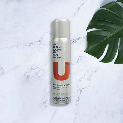 Designer Imposters U You Unisex Body Spray Refreshing Fragrance 2.5oz