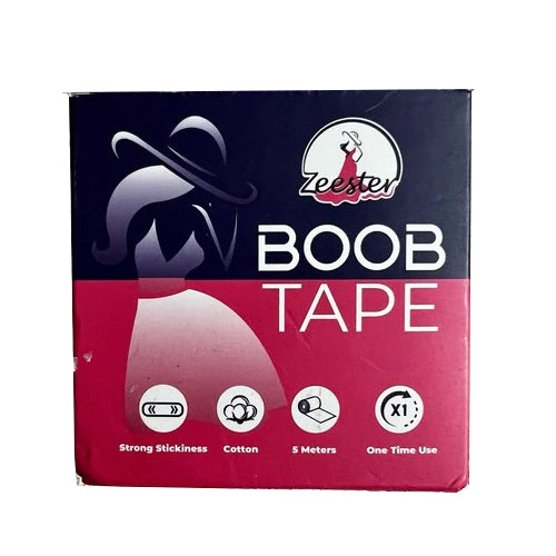 Zeester Cotton Adhesive Breast Lift Boob Tape with Pasties 5M